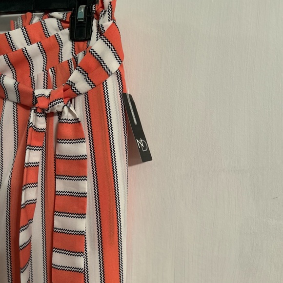 NWT Straight Leg Stripe Pants with Side Tie and Pockets, Women’s Medium - Picture 5 of 9